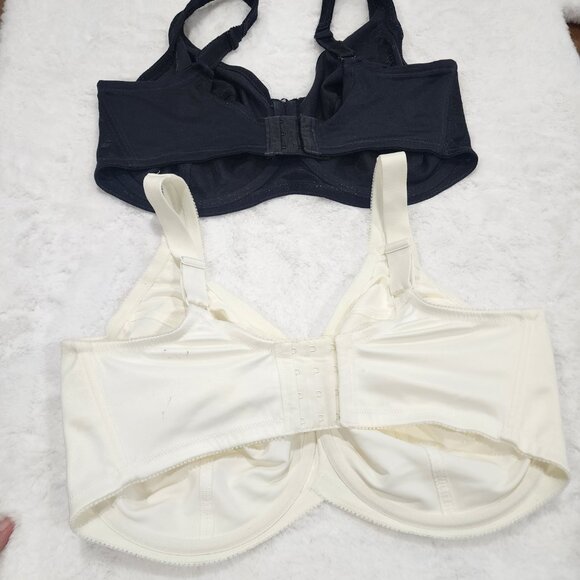 Bundle Chantelle Bras Size 38H Underwire T-Shirt Bras Plus Size White and Black - Picture 2 of 7